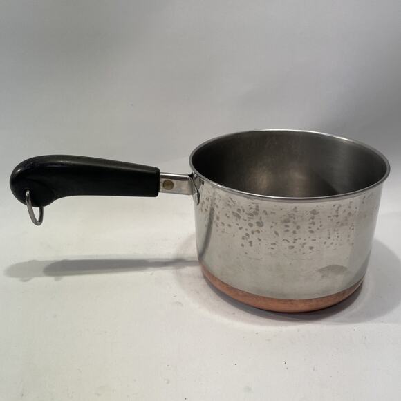 Vintage Revere Ware 1.5 Qt Copper Bottom Sauce Pan Pot No Lid Clinton ILL - Picture 1 of 5